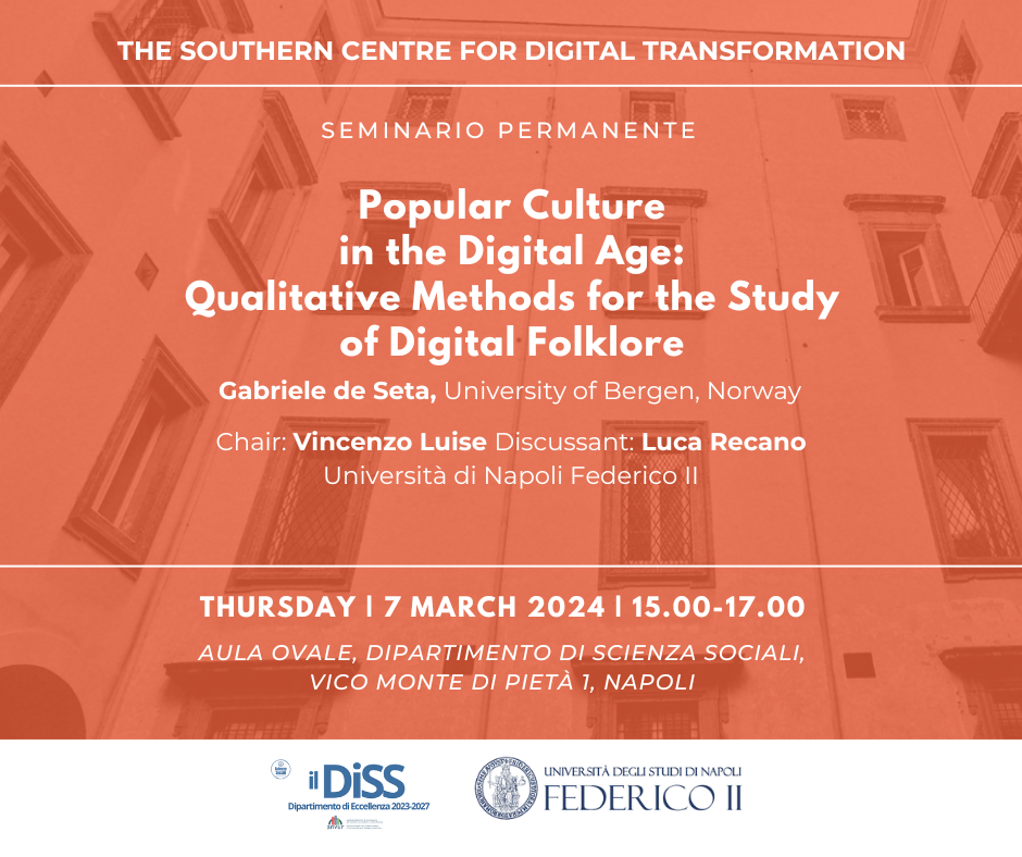 Popular Culture in Digital Age: Gabriele Seta
